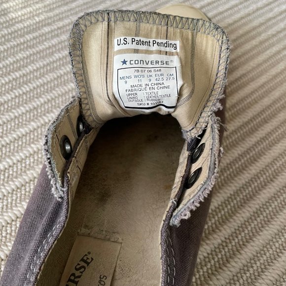 Converse x John Varvatos All Star Low Top Laceless Slip Ons - Mens 9 / Womens 11 - Picture 9 of 10